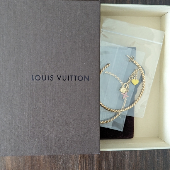 Louis Vuitton Gold and Pink Charm Bracelets - Picture 8 of 9